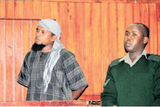 Mohamed Sudi Said (left) fired the gun whose bullets snuffed the life out of Sheikh Mohamed Idris on June 10, 2014 at Manyatta in Likoni. Said got the death sentence. PHOTO | WACHIRA MWANGI