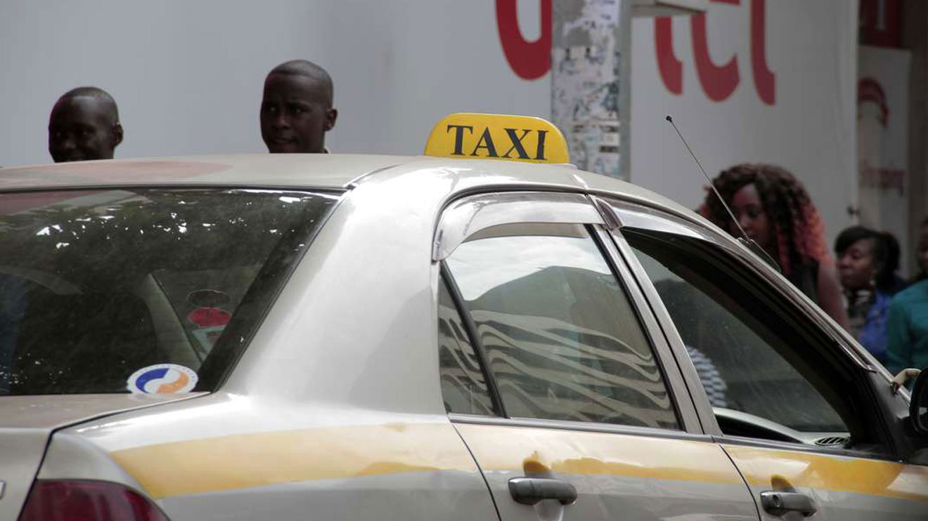 A yellow line cab parked along Moi Avenue within Nairobi's CBD. PHOTO | DIANA NGILA