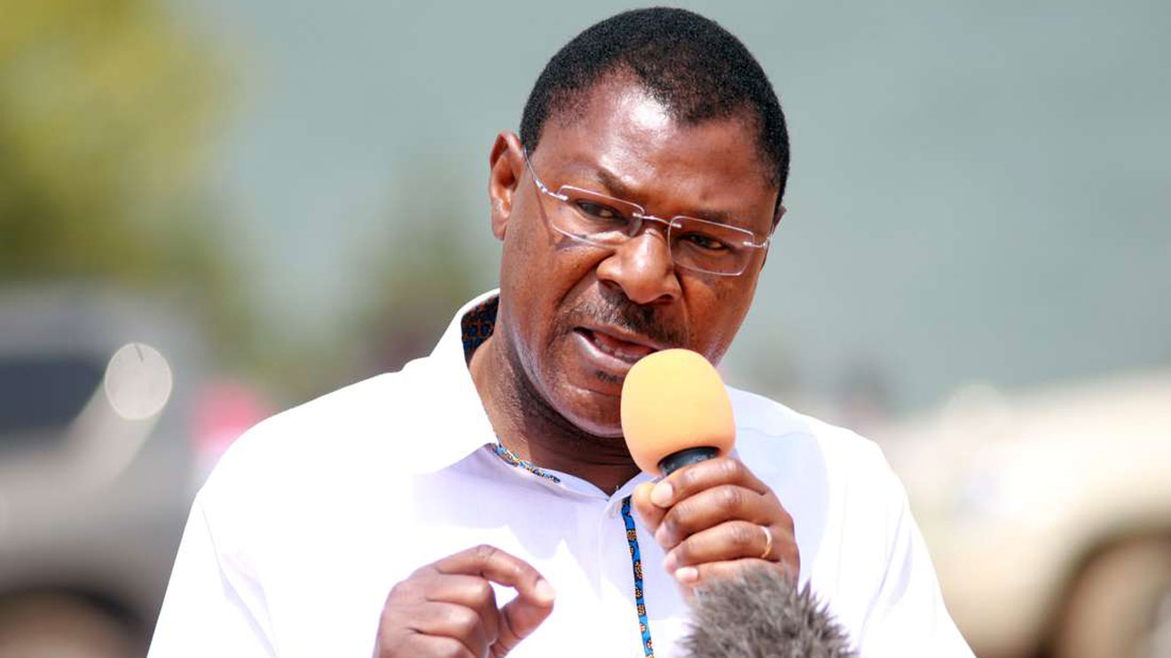 Bungoma Senator Moses Wetangula addresses a past public function in Busia County. PHOTO | TONNY OMONDI