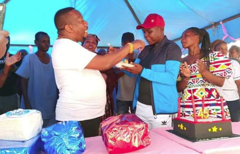 Mike Sonko celebrates Conjestina Achieng