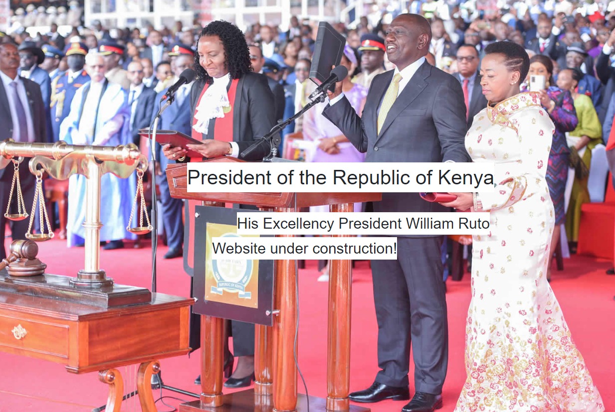 President of Kenya website under construction